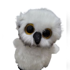 TY Beanie Boos Austin the White Owl Glitter Eyes 6 Inch Boo Toy HTF